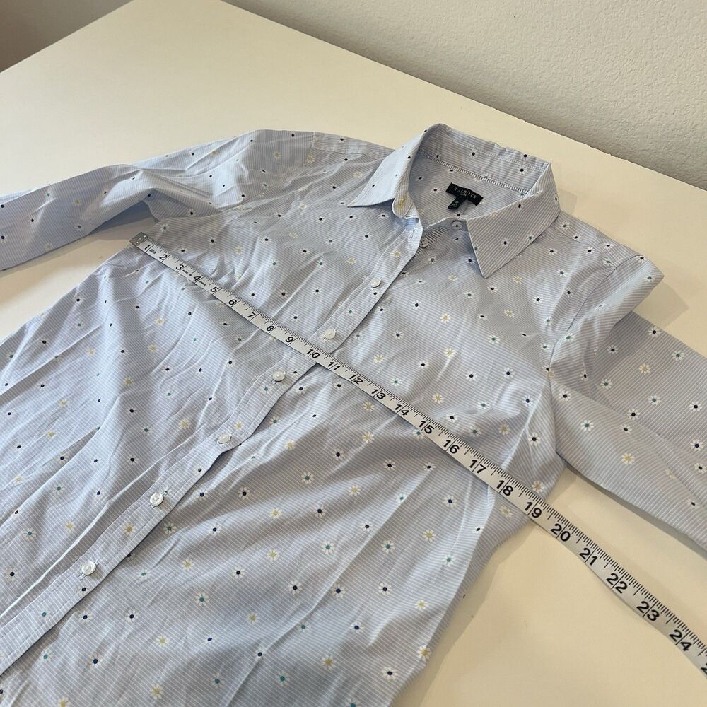 Talbots Women’s The Classic Casual Shirt Button Up Flowers Petite Medium Cute - Picture 6 of 8
